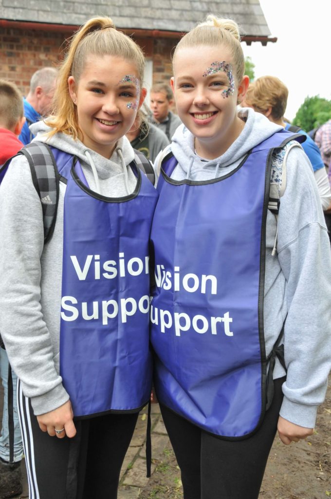 Two Girls With Vision Support Tabards