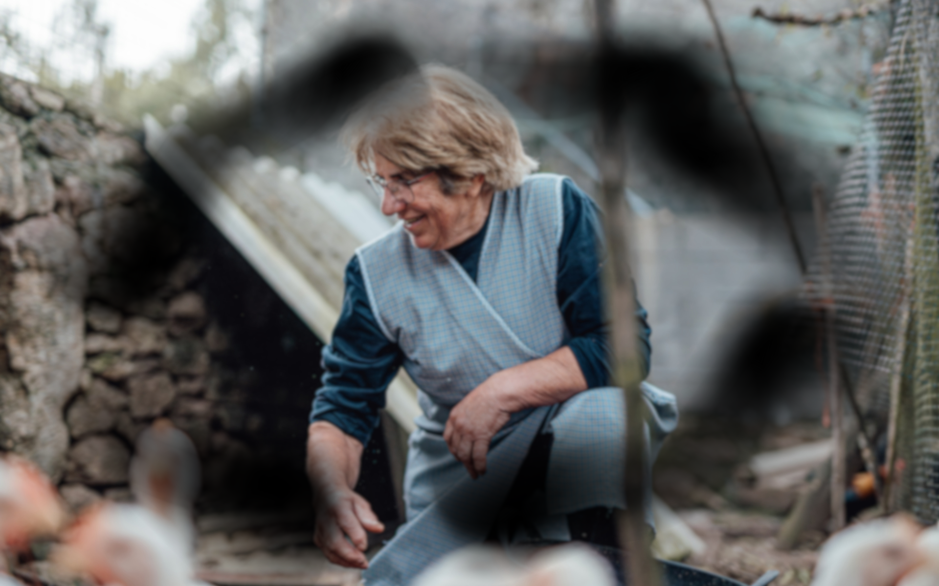 Image of Woman with an overlay simulating Glaucoma on top of the image