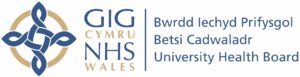 NHS Wales and Betsi Cadwaladr University Health Board logos shown side by side, with bilingual Welsh and English text on a white background.